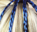 Gumka do włosów z warkoczami - niebieska